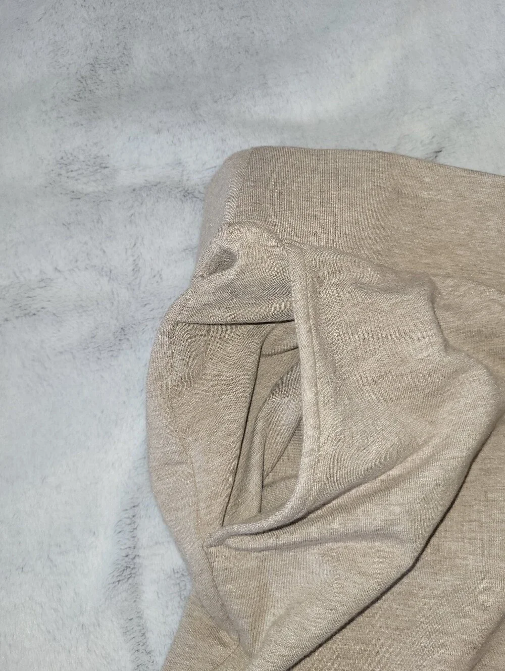 Pure Jill Womens XL Affinity French Terry Slim Leg Beige Pants 31.5